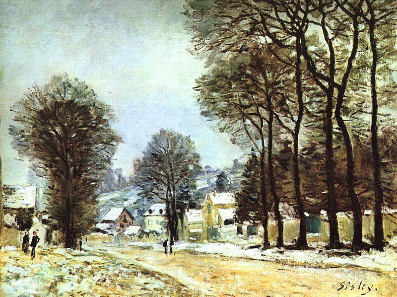 Alfred Sisley Snow at Louveciennes Norge oil painting art